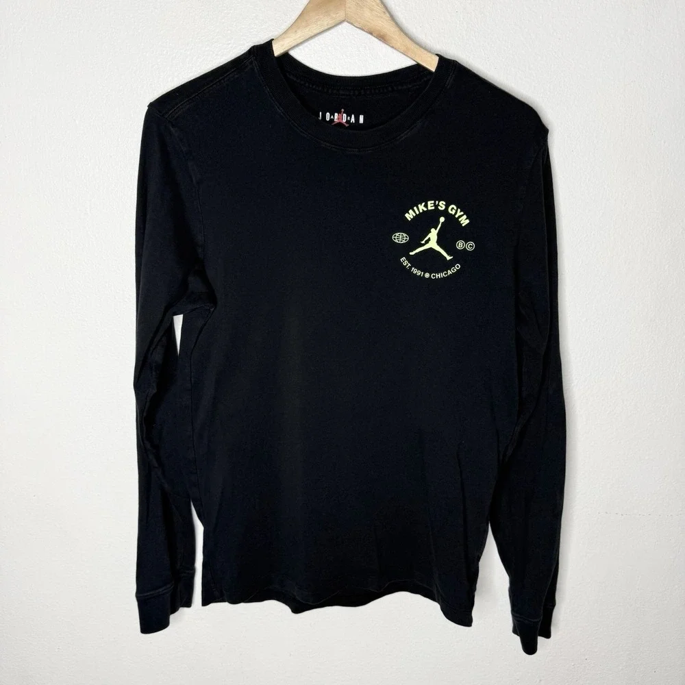 Jordan Breakfast Club Black Long Sleeve Tee Shirt T-shirt Basketball Men's Small